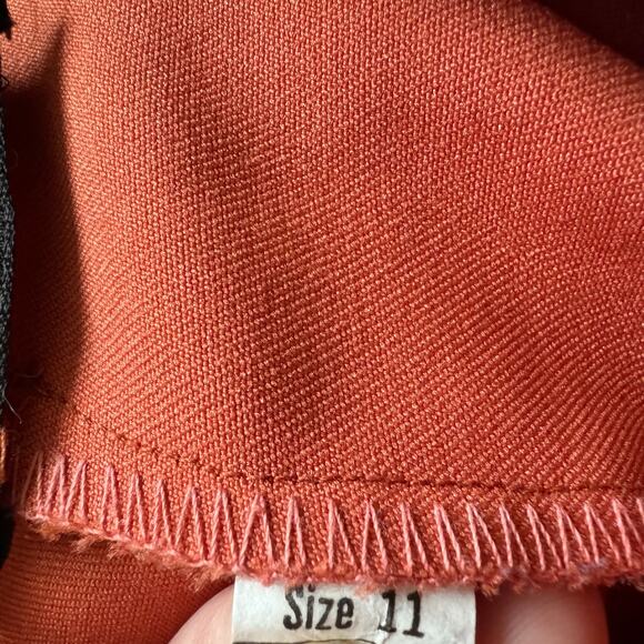 Vintage What's In a Name Wide leg Bell bottom pants Women 25 Orange Union 80s - Picture 9 of 16